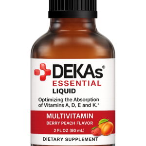 DEKAs Essential Liquid Dietary Supplement - Vitamins D, E, K and A (ADEK) with Delivery Technology: Berry-Peach Flavored